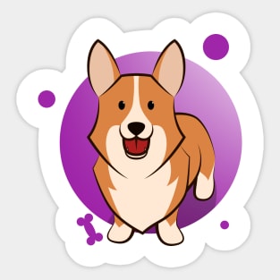 Cute corgi cartoon Sticker